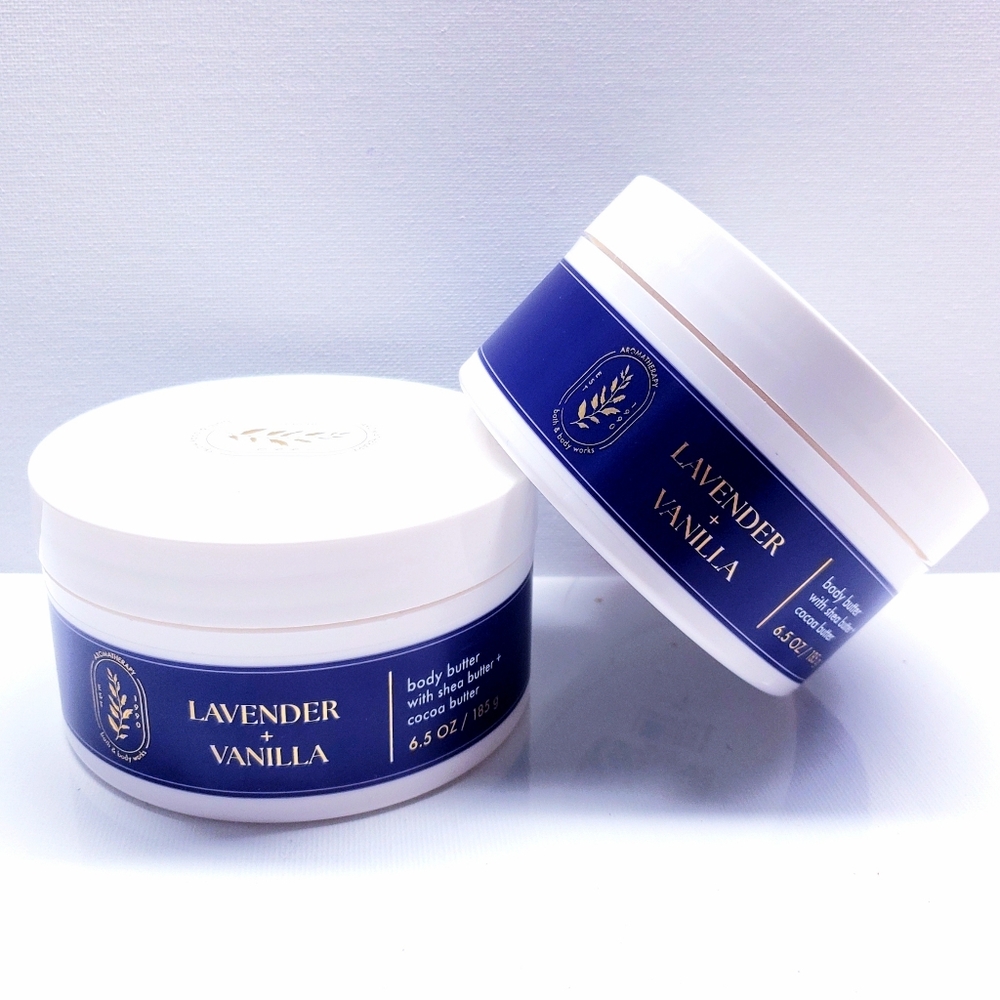 Bath & Body Works Aromatherapy LAVENDER VANILLA Body Butter, 6.5 oz/185g (2 pcs)